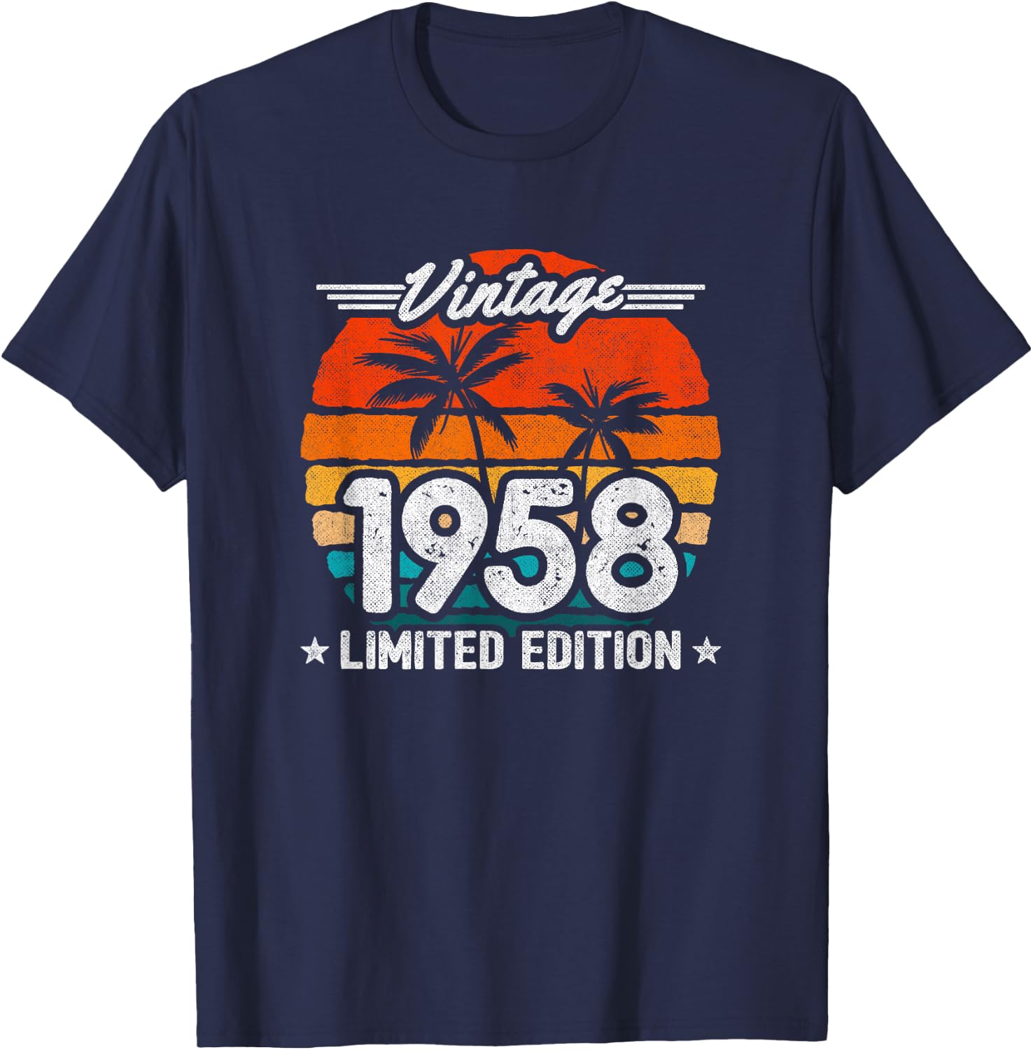 1958 Limited Edition - 1958 Birthday Year - Vintage 1958 T-Shirt - T-Shirt | Navy