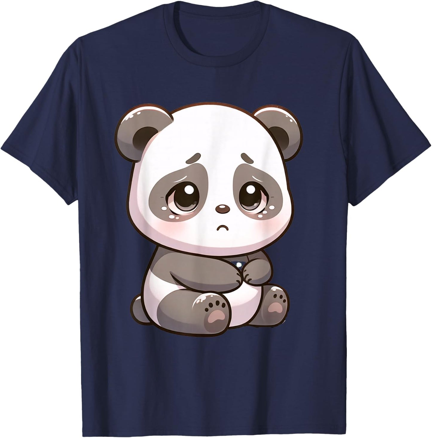 Sad Panda Bear Animal T-Shirt - T-Shirt | Navy