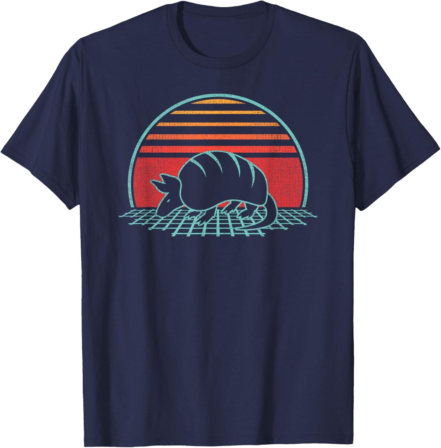Armadillo Lover Animal Retro Vintage 80s Style T-Shirt - T-Shirt | Navy