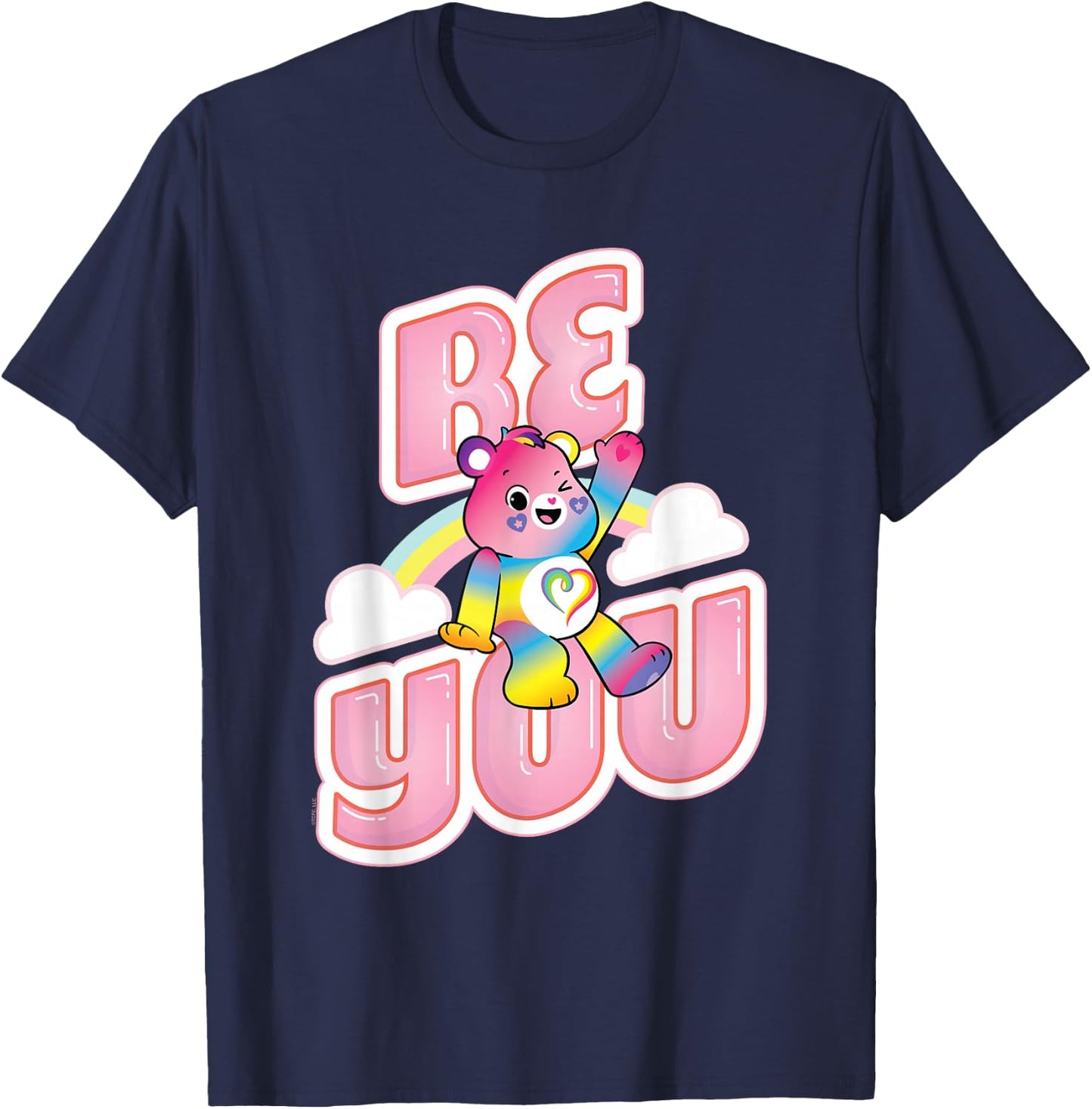 Care Bears Be You Togetherness Bear Pride Cute Cartoon T-Shirt - T-Shirt | Navy