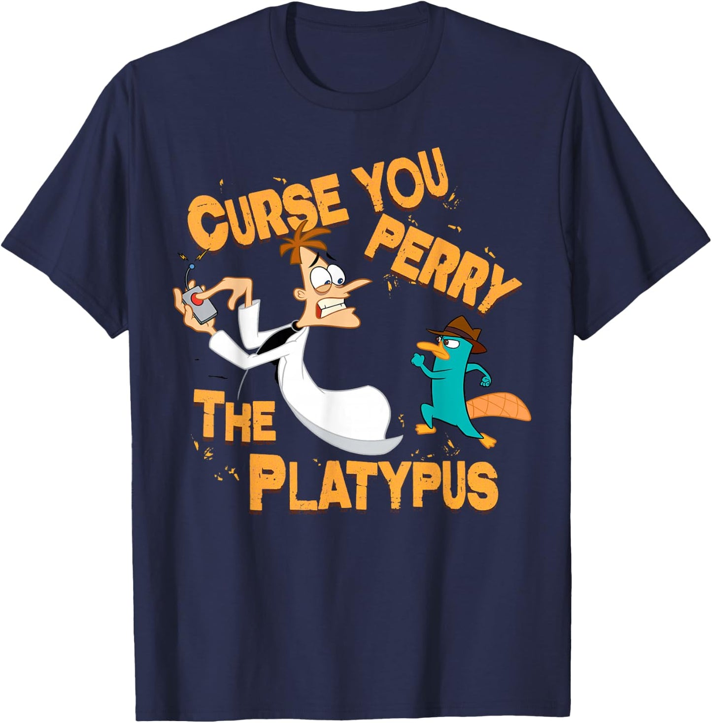Disney Phineas and Ferb Curse You Small T-Shirt - T-Shirt | Navy