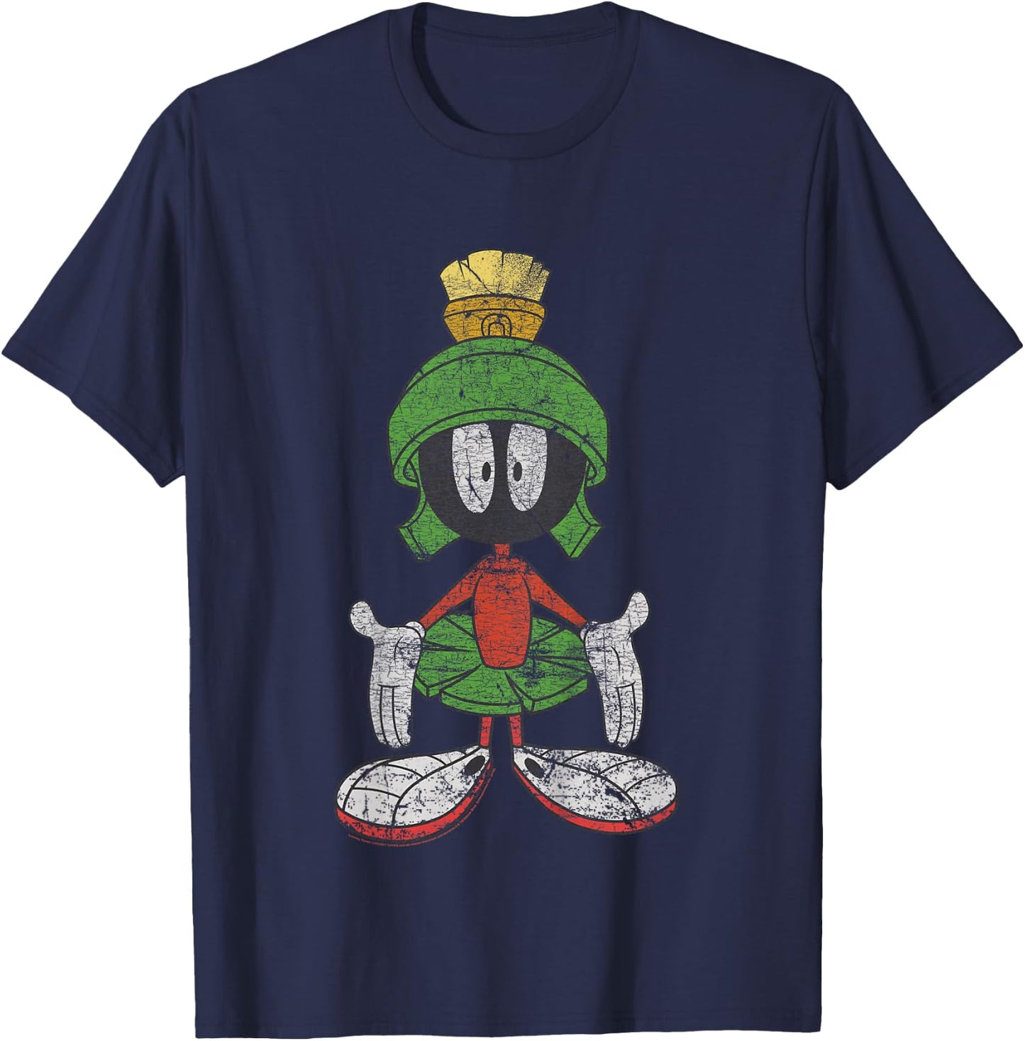 Kids Looney Tunes Marvin The Martian Vintage Portrait T-Shirt - T-Shirt | Navy