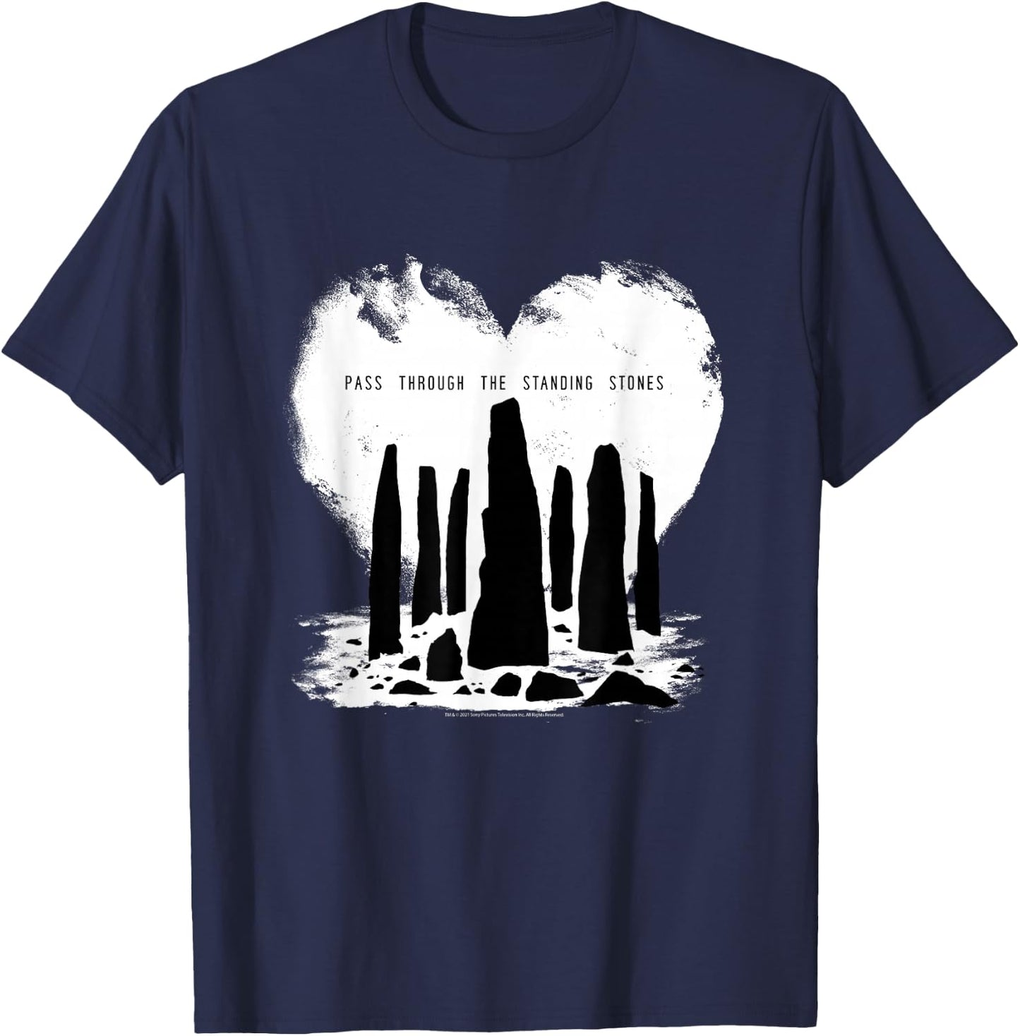 Outlander Pass Through The Standing Stones T-Shirt - T-Shirt | Navy