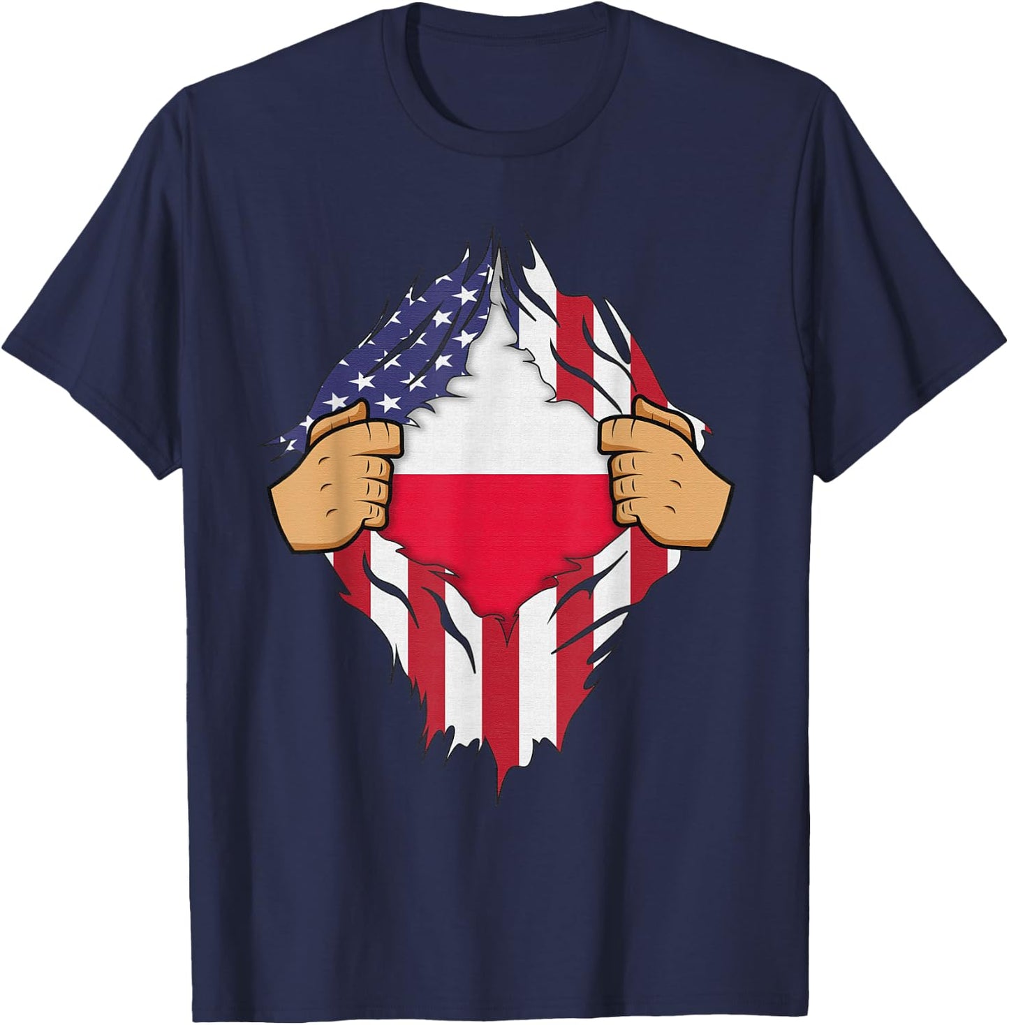 POLISH FLAG POLAND Men Women Kids Gift T-Shirt - T-Shirt | Navy