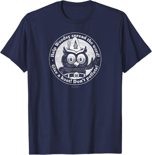 Woodsy Owl Give a Hoot Don't Pollute Faded Vintage T-Shirt - T-Shirt | Navy