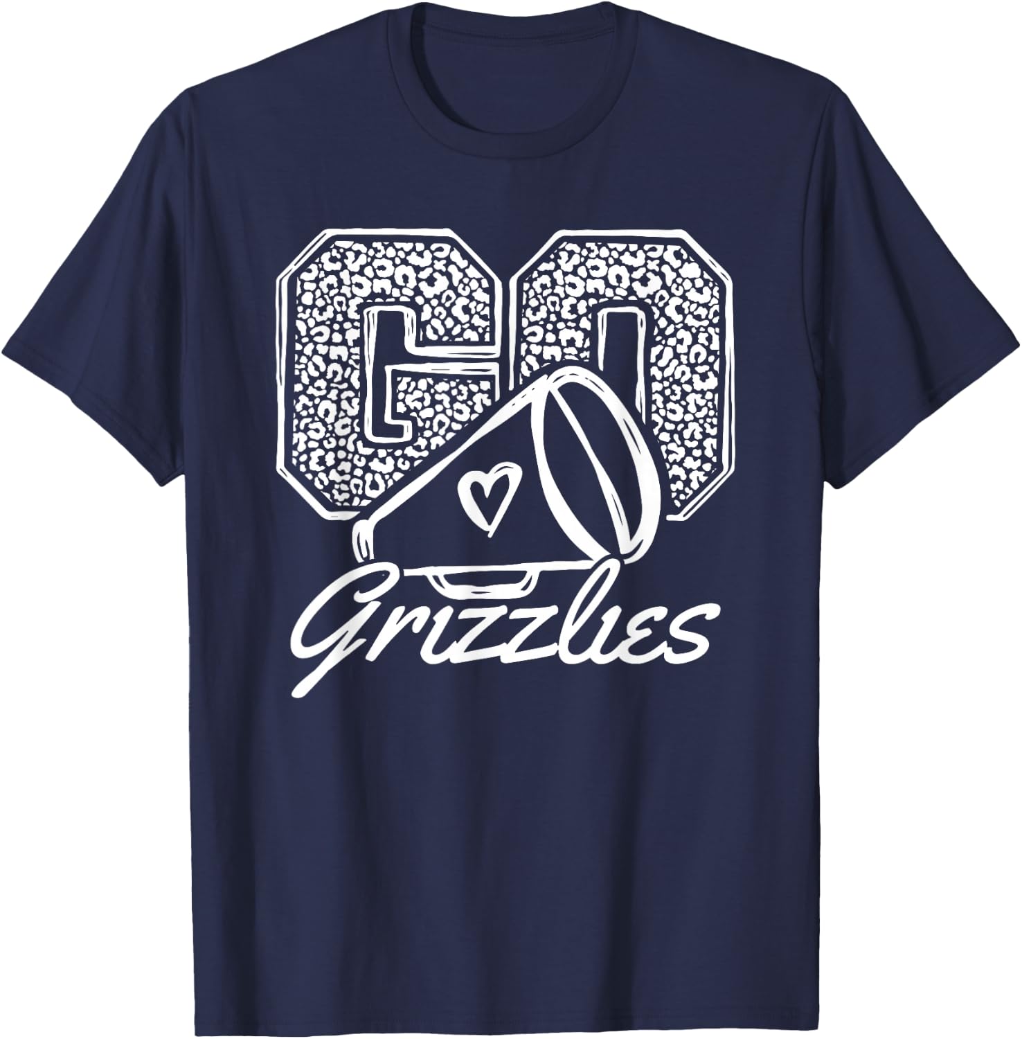 Go Cheer Grizzlies Sports Name Gifts Men Women Boy Girl T-Shirt - T-Shirt | Navy