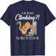 Rock Climbing Mountain Climber Cragsman Bouldering I Cat T-Shirt - T-Shirt | Navy