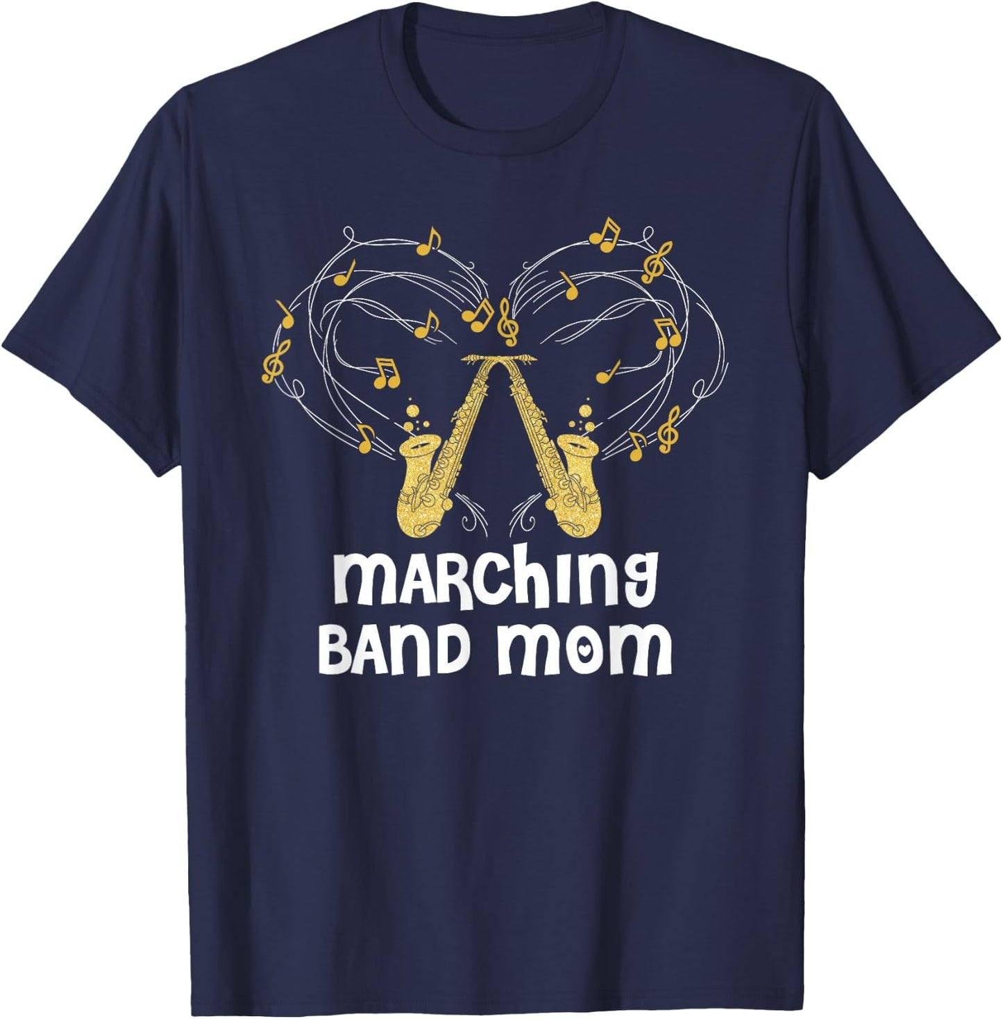 Marschkapellen Mama Music Saxophone T-Shirt - T-Shirt | Navy