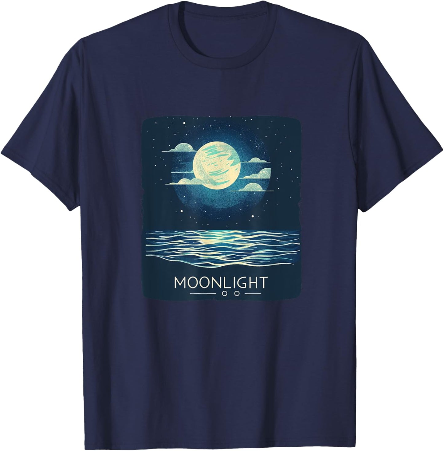 Beautiful Moonlight Outfit for Moon Lovers T-Shirt - T-Shirt | Navy