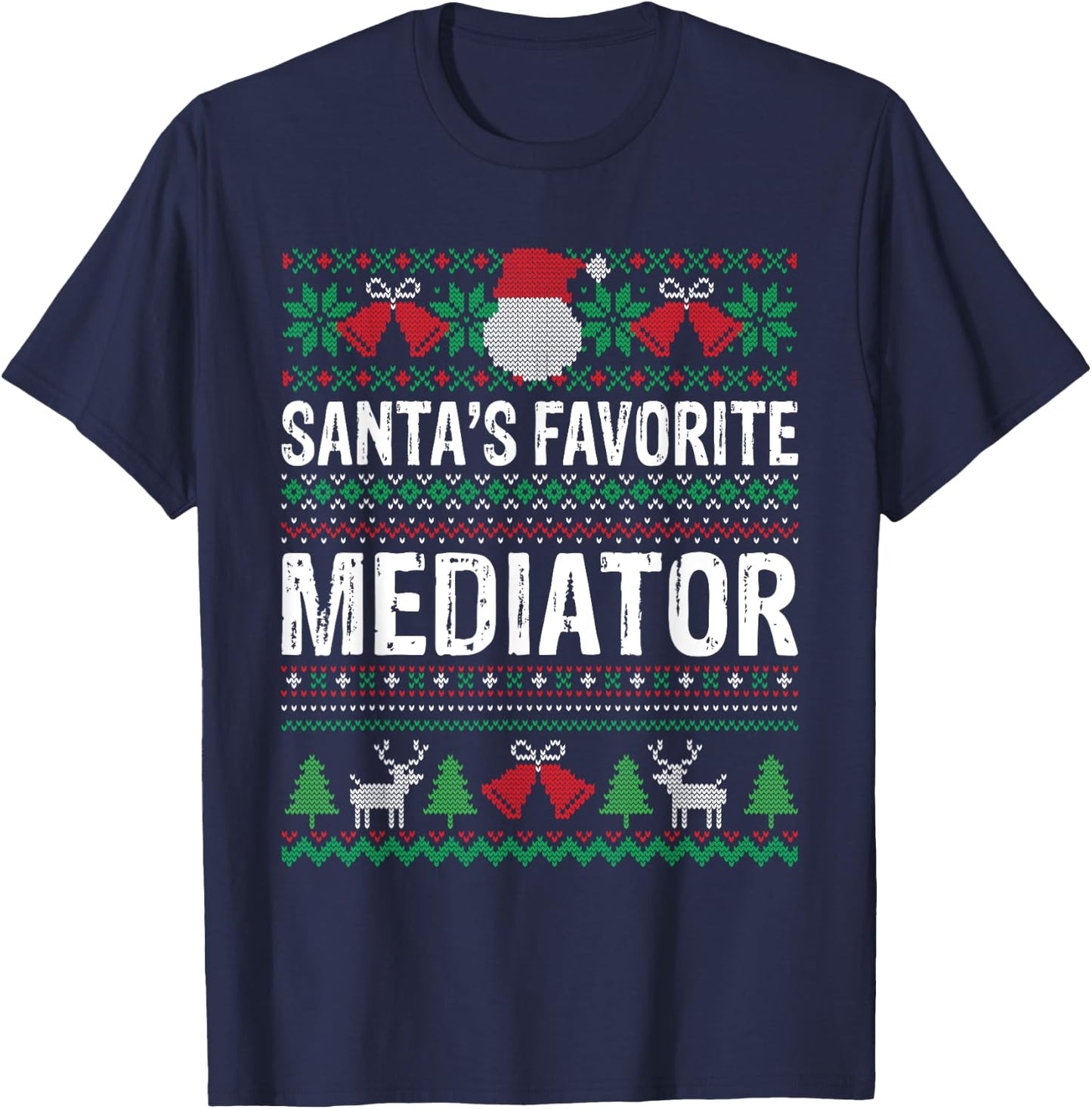 Mediator Christmas - Santas Favorite Mediator Xmas T-Shirt - T-Shirt | Navy