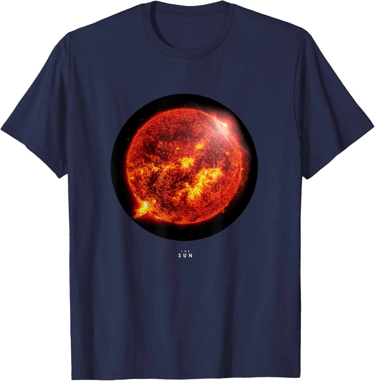 The Sun - Realistic Render Star Solar System Astronomy T-Shirt - T-Shirt | Navy