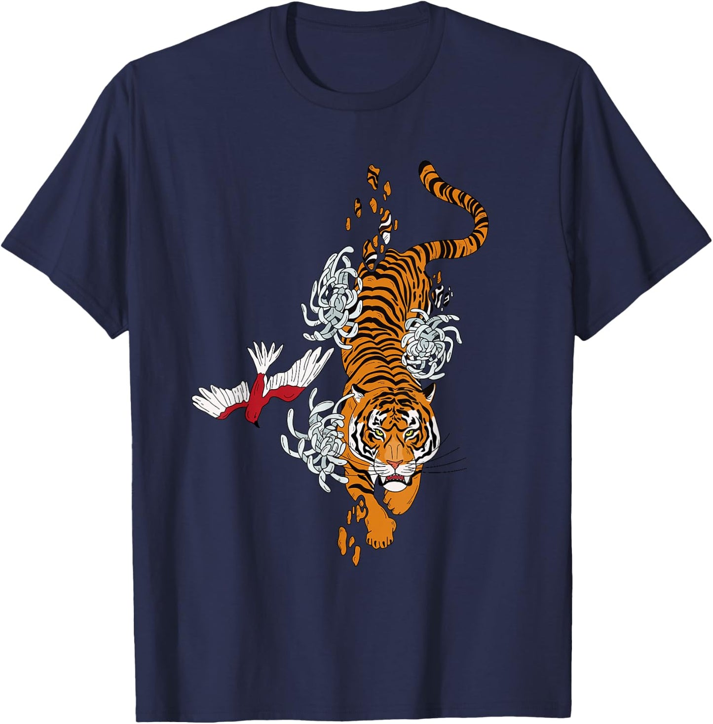 Unique Japanese wild spirit Tiger | My spirit Animal T-Shirt - T-Shirt | Navy