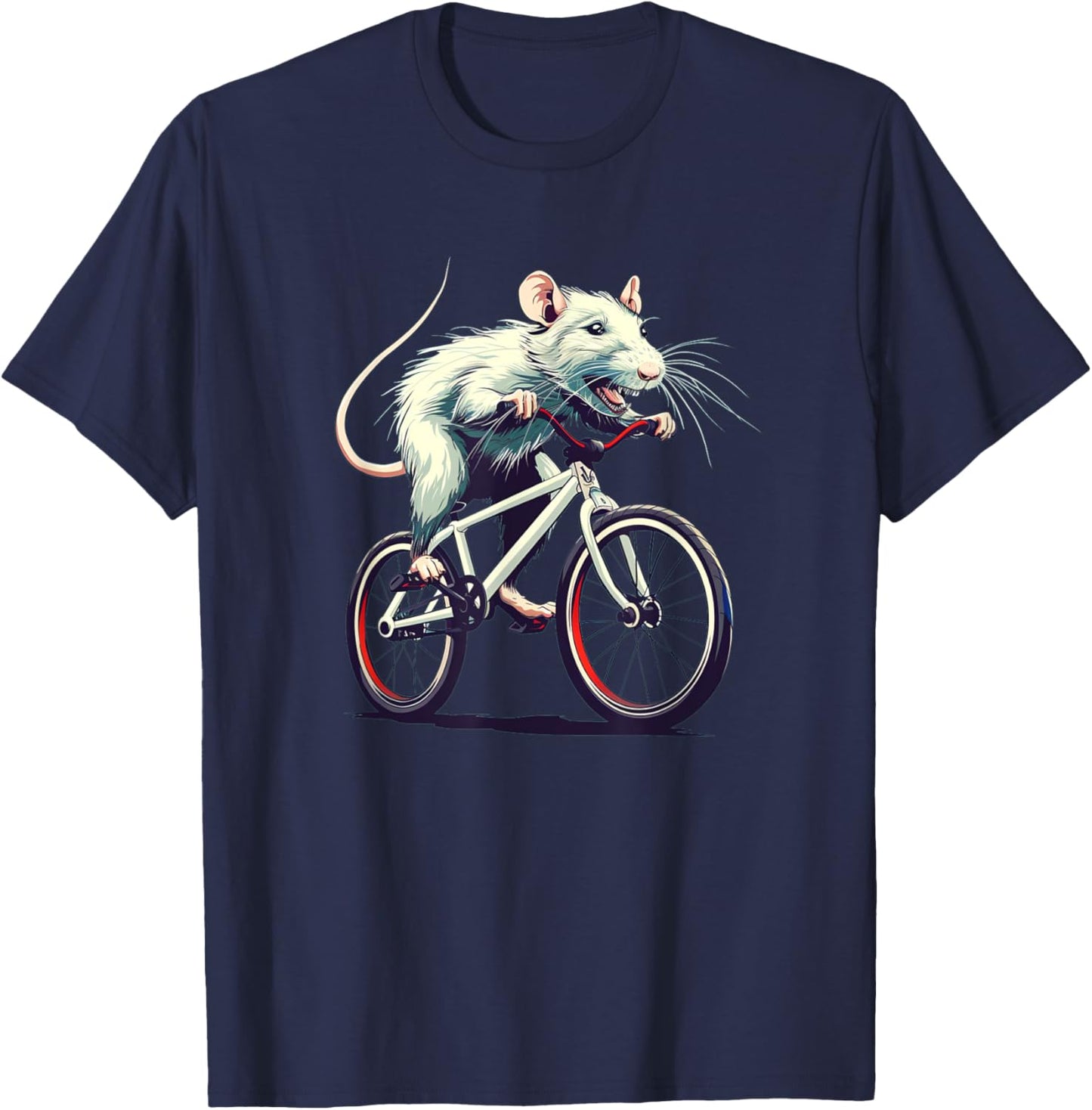 Riding white Rat Costume for Adults and Kids T-Shirt - T-Shirt | Navy