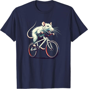Riding white Rat Costume for Adults and Kids T-Shirt - T-Shirt | Navy