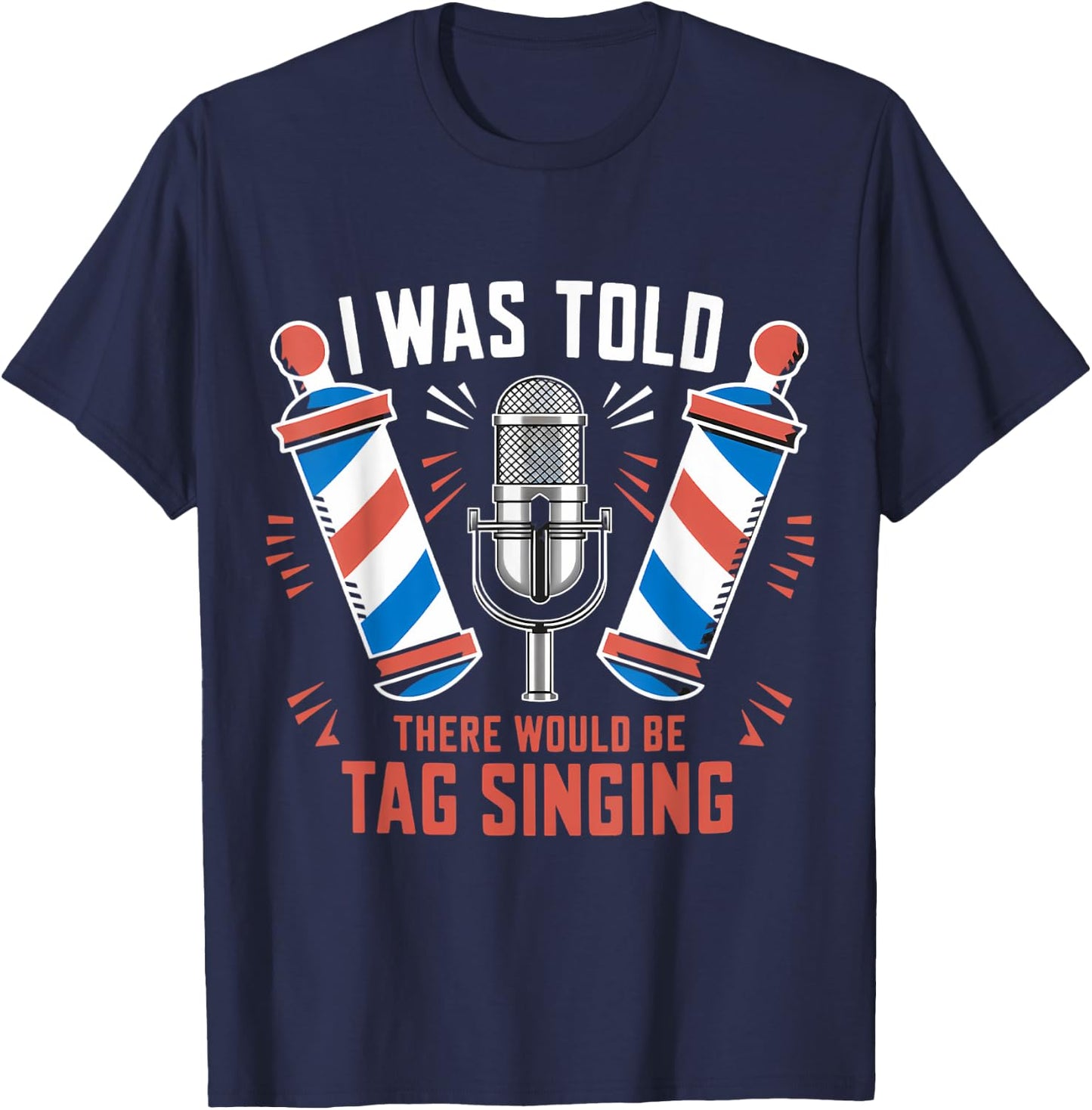 Barbershop Quartet Music Harmony Tag Singing T-Shirt - T-Shirt | Navy