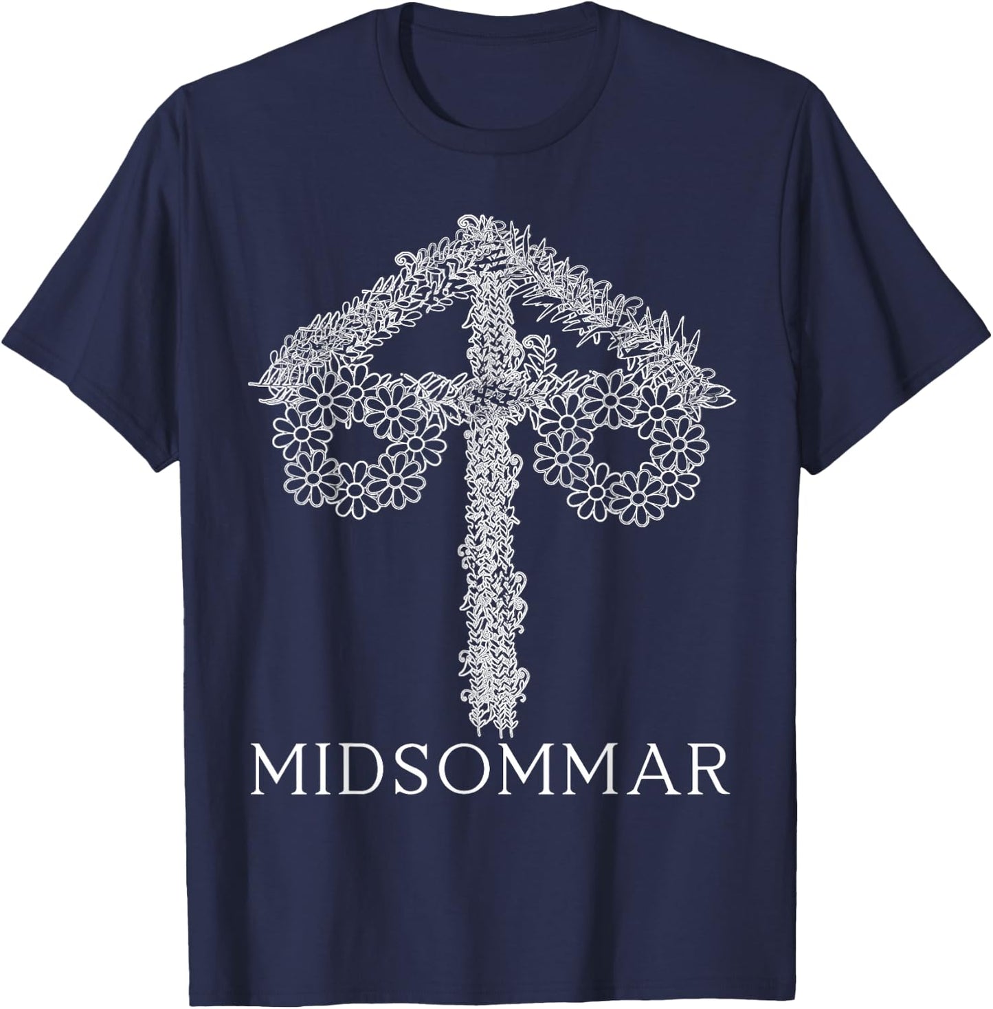 Midsummer Maypole Midsommar Festival Summer Solstice T-Shirt - T-Shirt | Navy