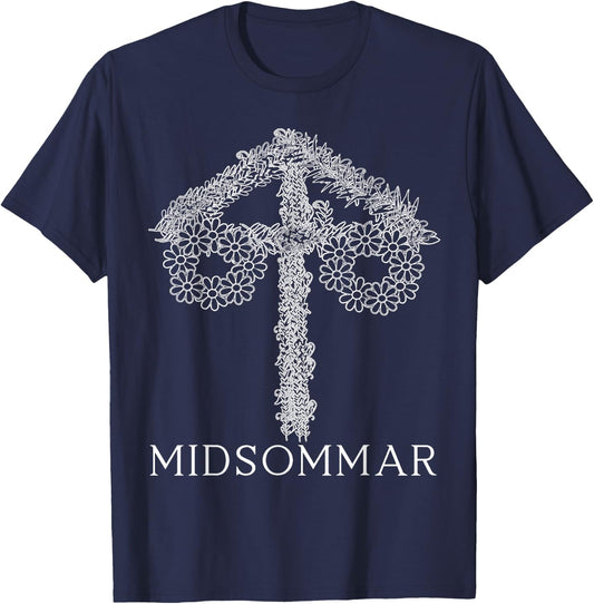 Midsummer Maypole Midsommar Festival Summer Solstice T-Shirt - T-Shirt | Navy