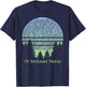 US National Parks List Word Cloud Art Design on Back T-Shirt - T-Shirt | Navy