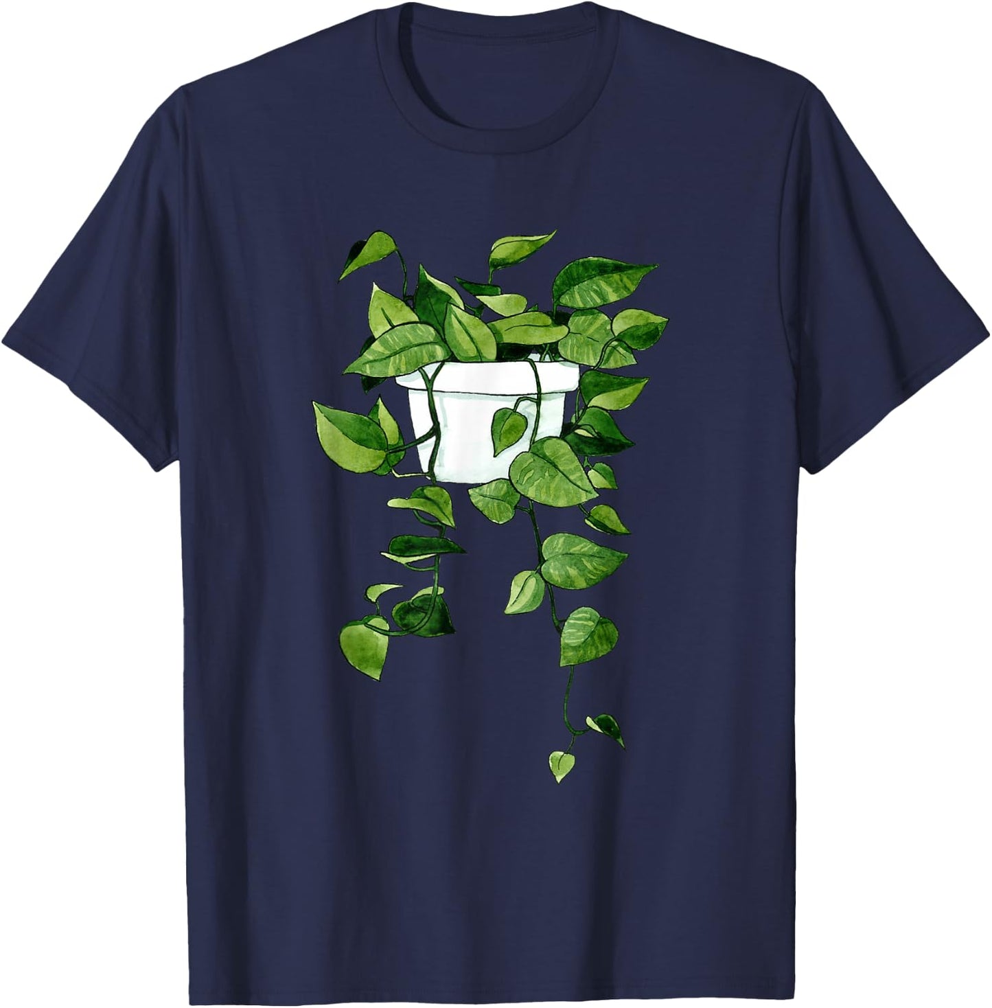Golden Pothos House Plant Garden Ceylon Creeper Ivy Arum T-Shirt - T-Shirt | Navy