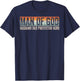 Man of God Husband Dad Protector Hero Christian Father's Day T-Shirt - T-Shirt | Navy