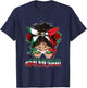 Cinco De Mayo Mexicana Messy Bun Hair Glasses Mexico Girl T-Shirt - T-Shirt | Navy