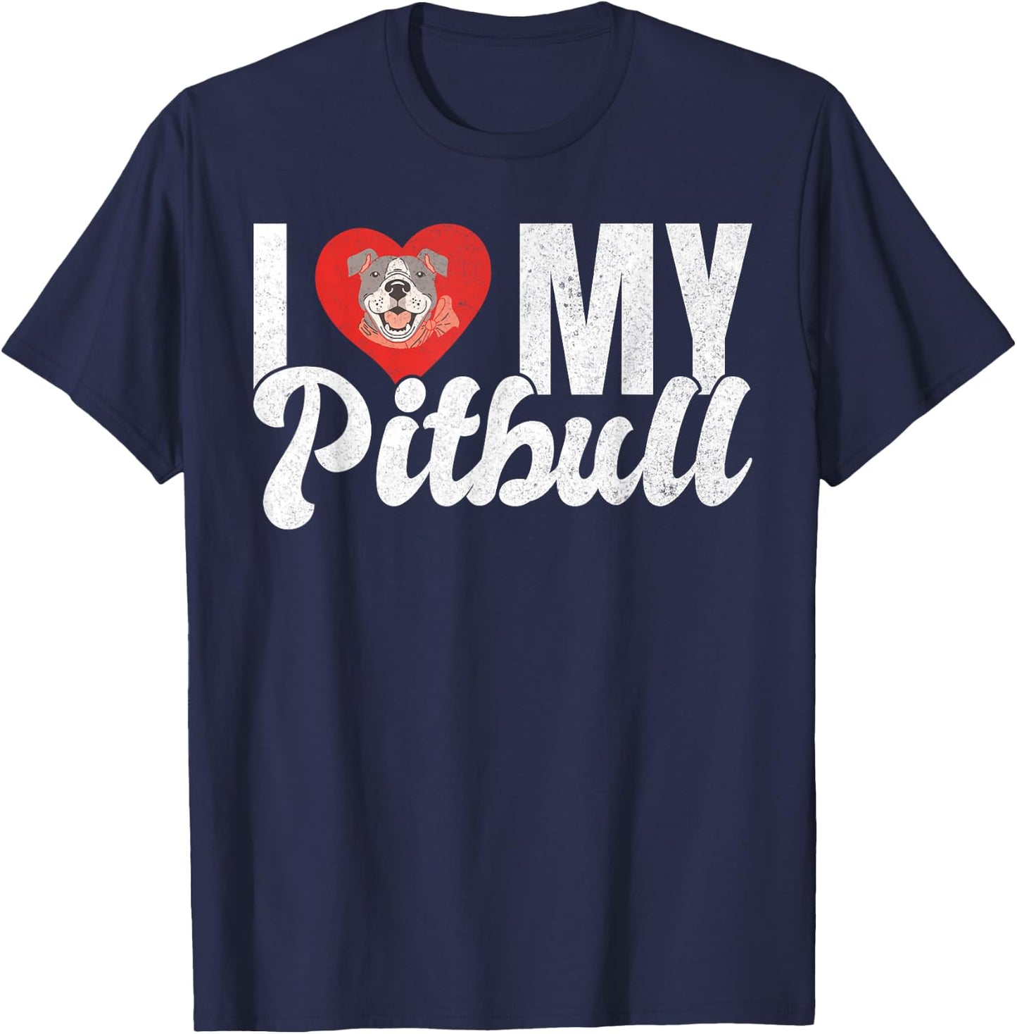 I love my Pitbull T-Shirt - T-Shirt | Navy