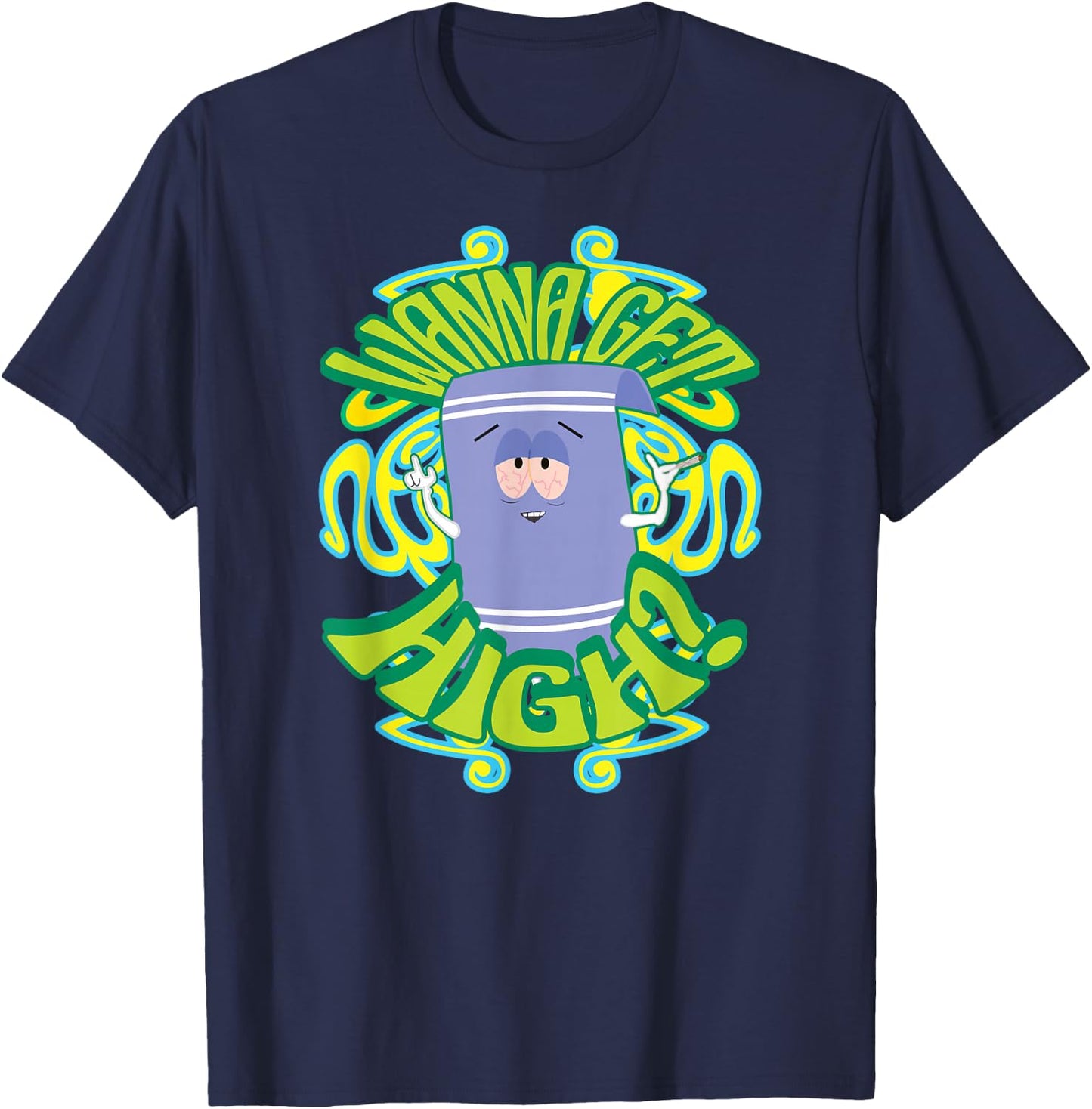 South Park Wanna Get High? T-Shirt - T-Shirt | Navy