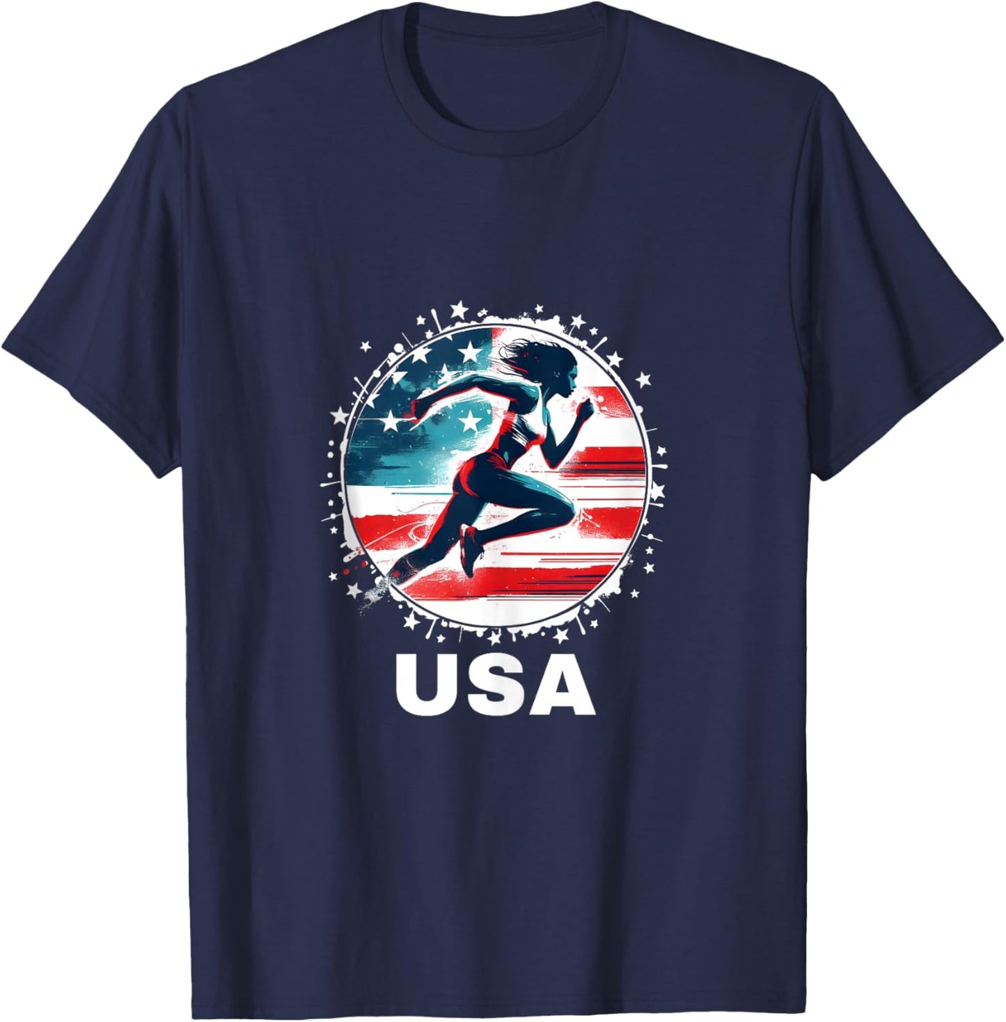 USA Team Track and Field Shirt Men Women Kids Track & Field T-Shirt - T-Shirt | Navy