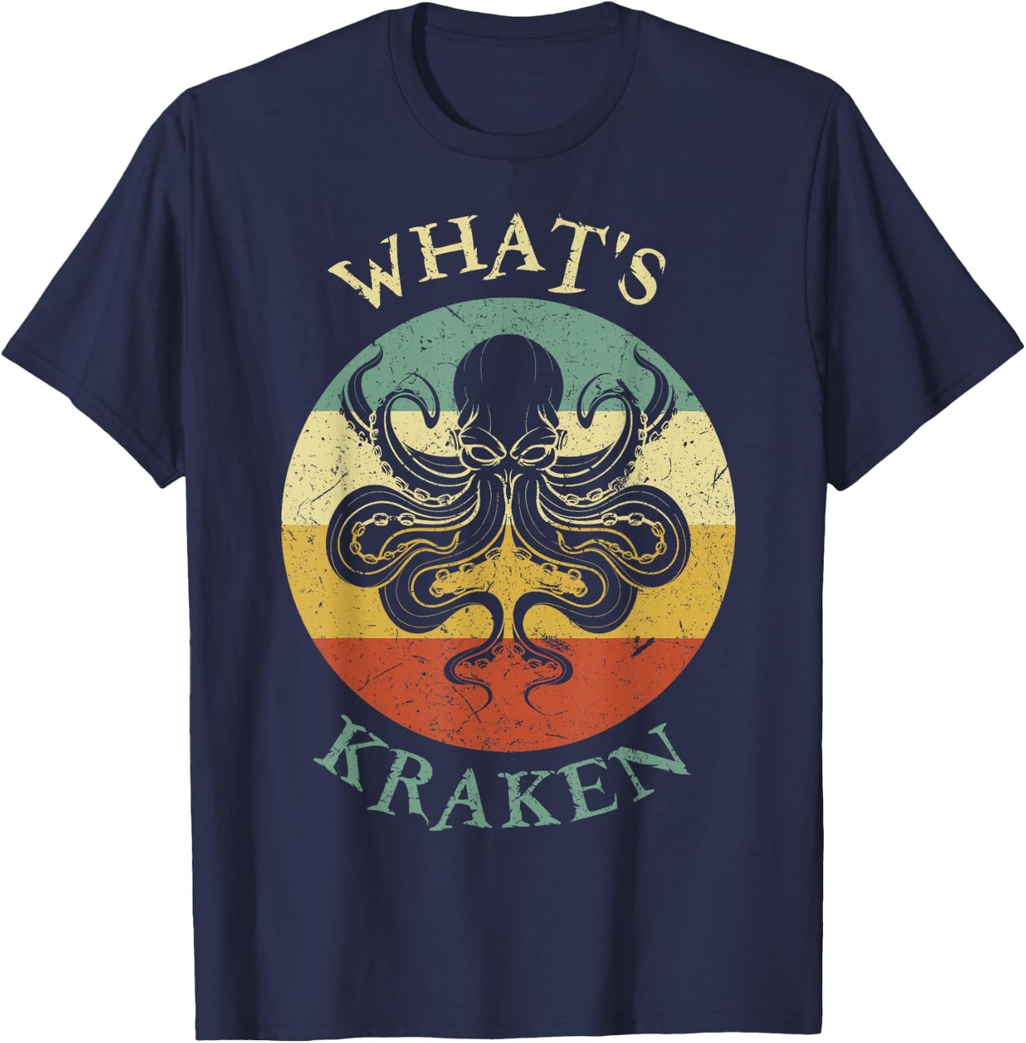 Octopus What's Kraken T-Shirt - T-Shirt | Navy