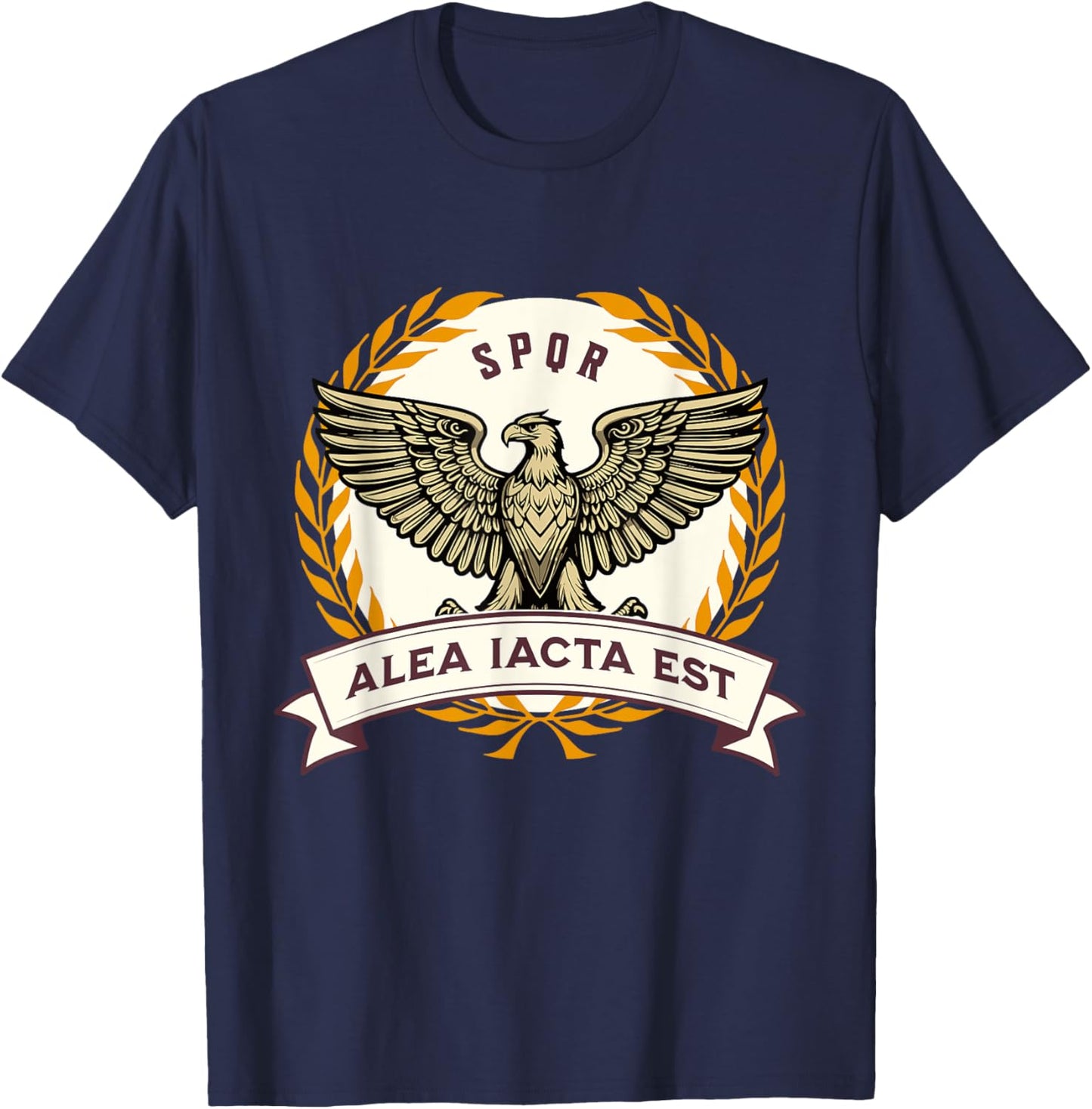 Alea Iacta Est Julius Caesar Quote the Die is Cast T-Shirt - T-Shirt | Navy