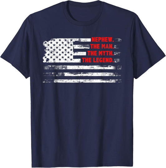 Nephew The Man Myth Legend Father’s day Gift Nephew T-Shirt - T-Shirt | Navy