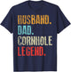 Husband Dad Cornhole Legend Funny Corn Hole King Men Gift T-Shirt - T-Shirt | Navy
