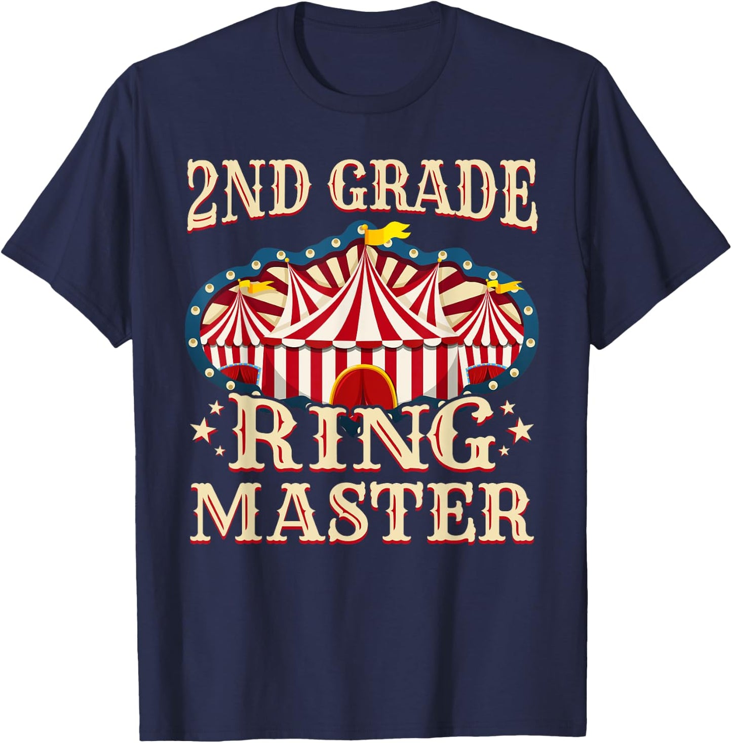 2nd Grade Ringmaster Shirt 2nd Grade Teacher Shirts Teacher Women Kids T-Shirt - T-Shirt | Navy