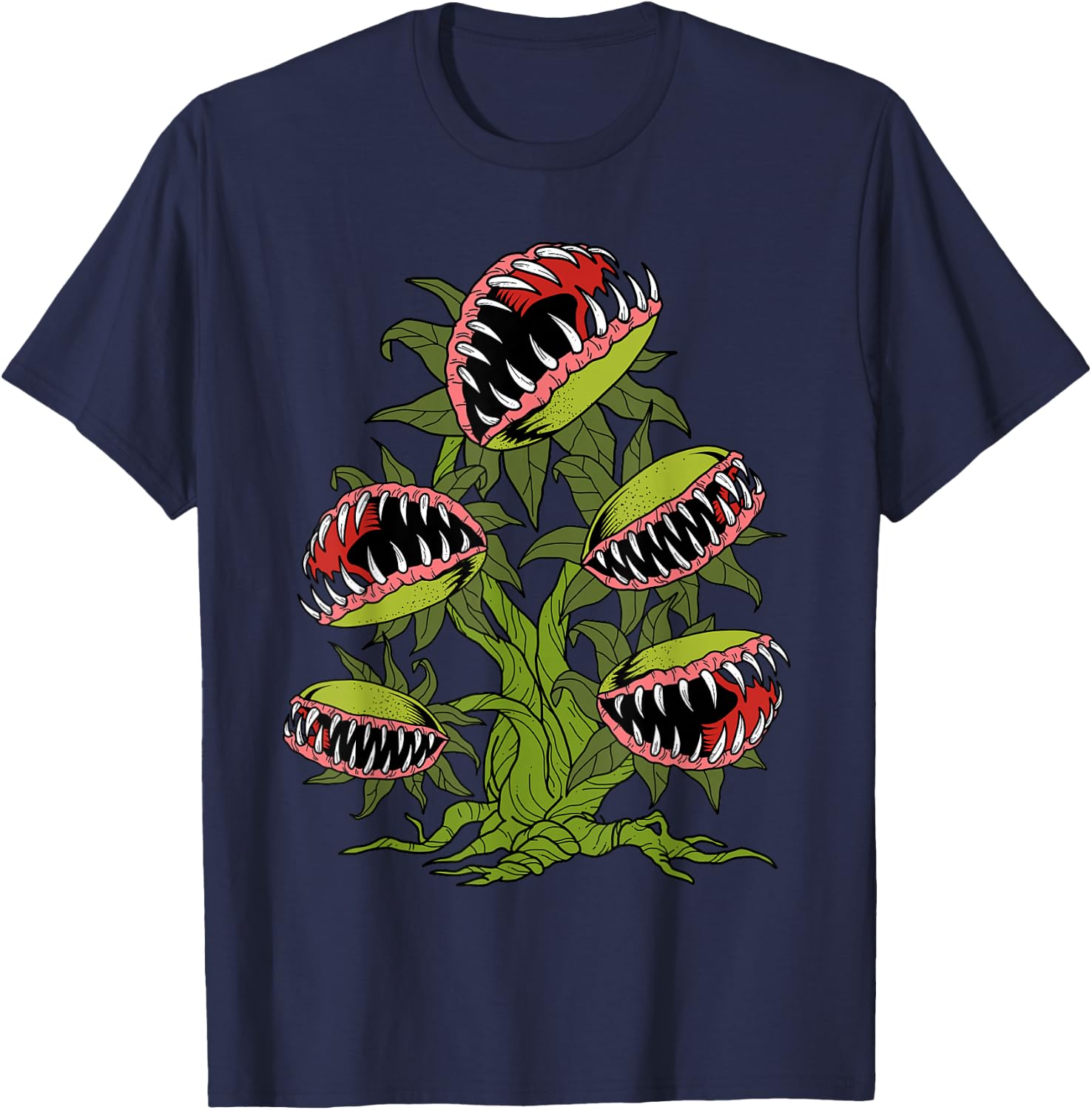 Venus Fly Trap Shirt Men Women Monster Carnivorous Plants T-Shirt - T-Shirt | Navy