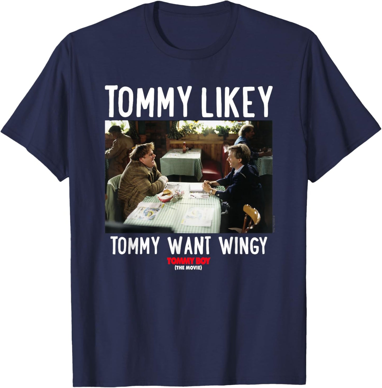 Tommy Boy Tommy Likey , Small, Black T-Shirt - T-Shirt | Navy