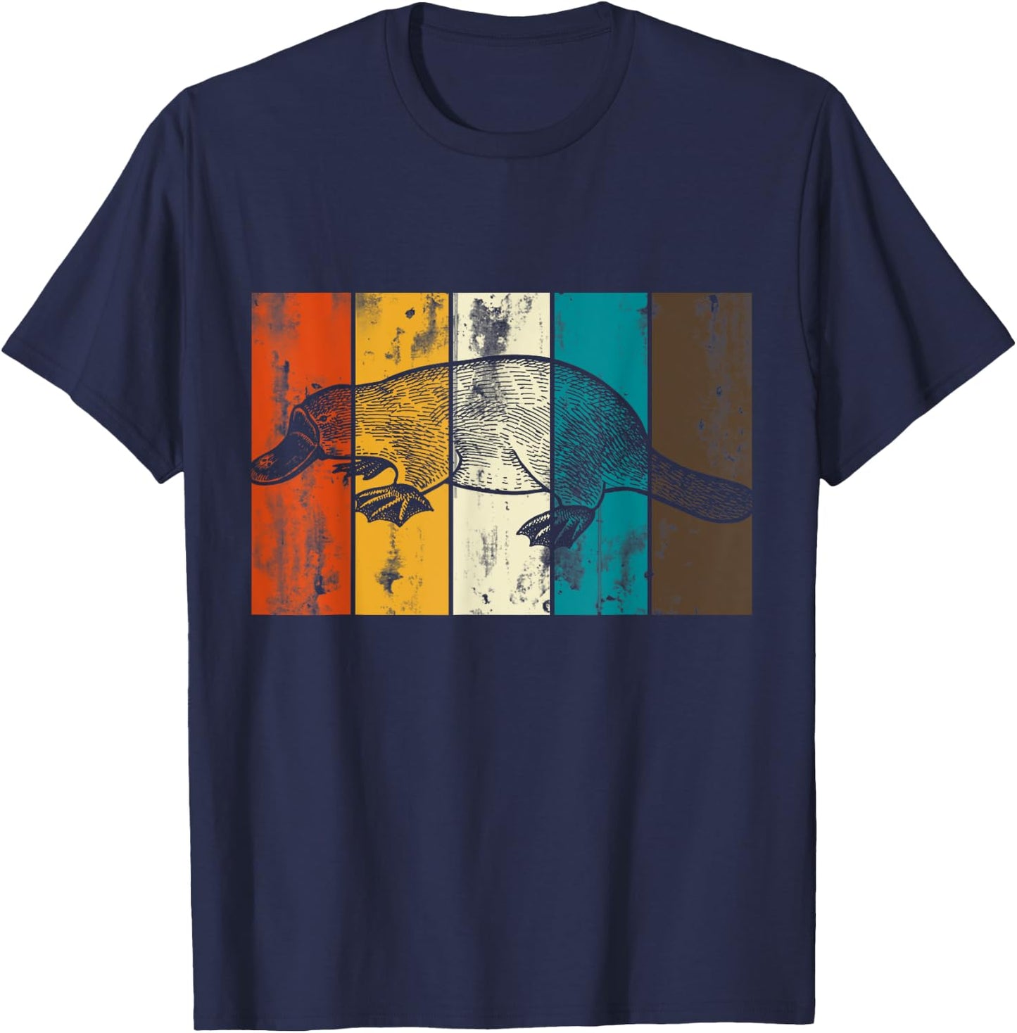 Retro Platypus T-Shirt - T-Shirt | Navy