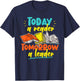 Book Reading Today A Reader Tomorrow A Leader T-Shirt - T-Shirt | Navy