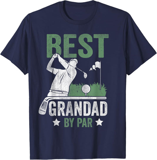 Best Grandad By Par Father's Day Golf Gift T-Shirt - T-Shirt | Navy