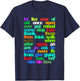 Sight Words First grade Colorful Educational T-Shirt - T-Shirt | Navy