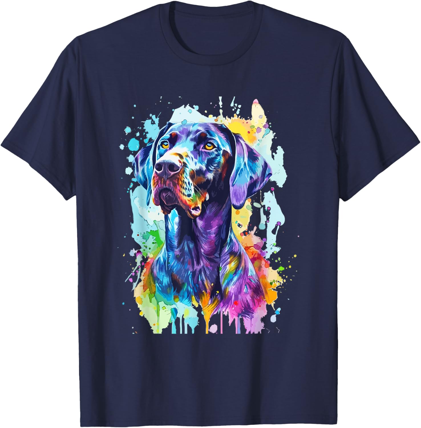 German Shorthaired Pointer Lovers Pop Art German Pointer T-Shirt - T-Shirt | Navy