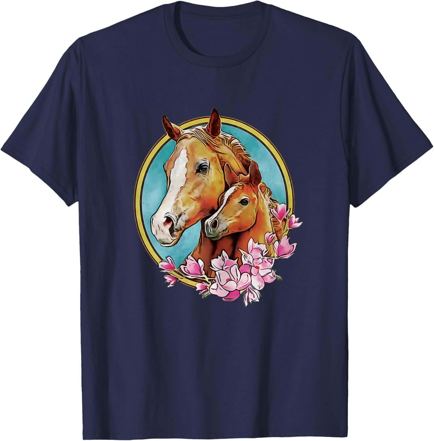 Horses Mom Horse lovers Mother Daughter Horse T-Shirt - T-Shirt | Navy