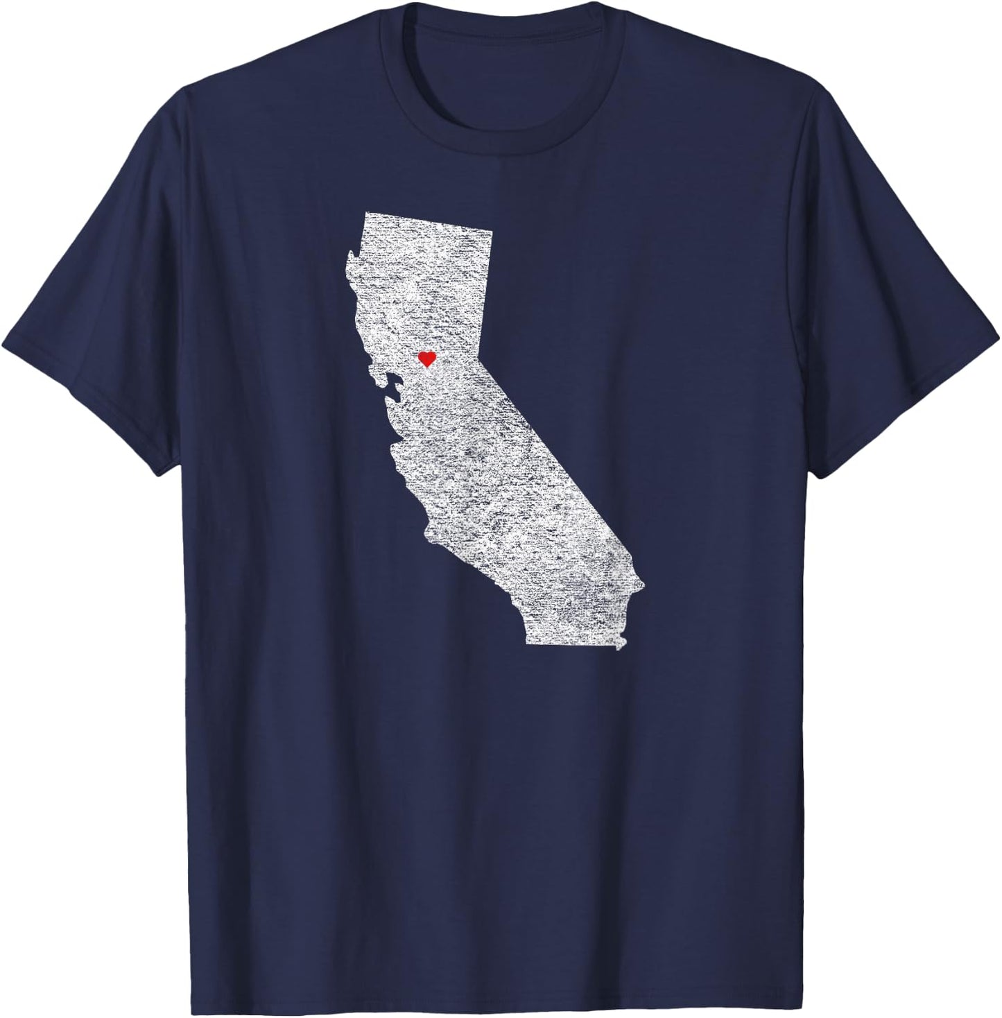Sacramento California Love Heart Nor Cal Sac Capital T-Shirt - T-Shirt | Navy
