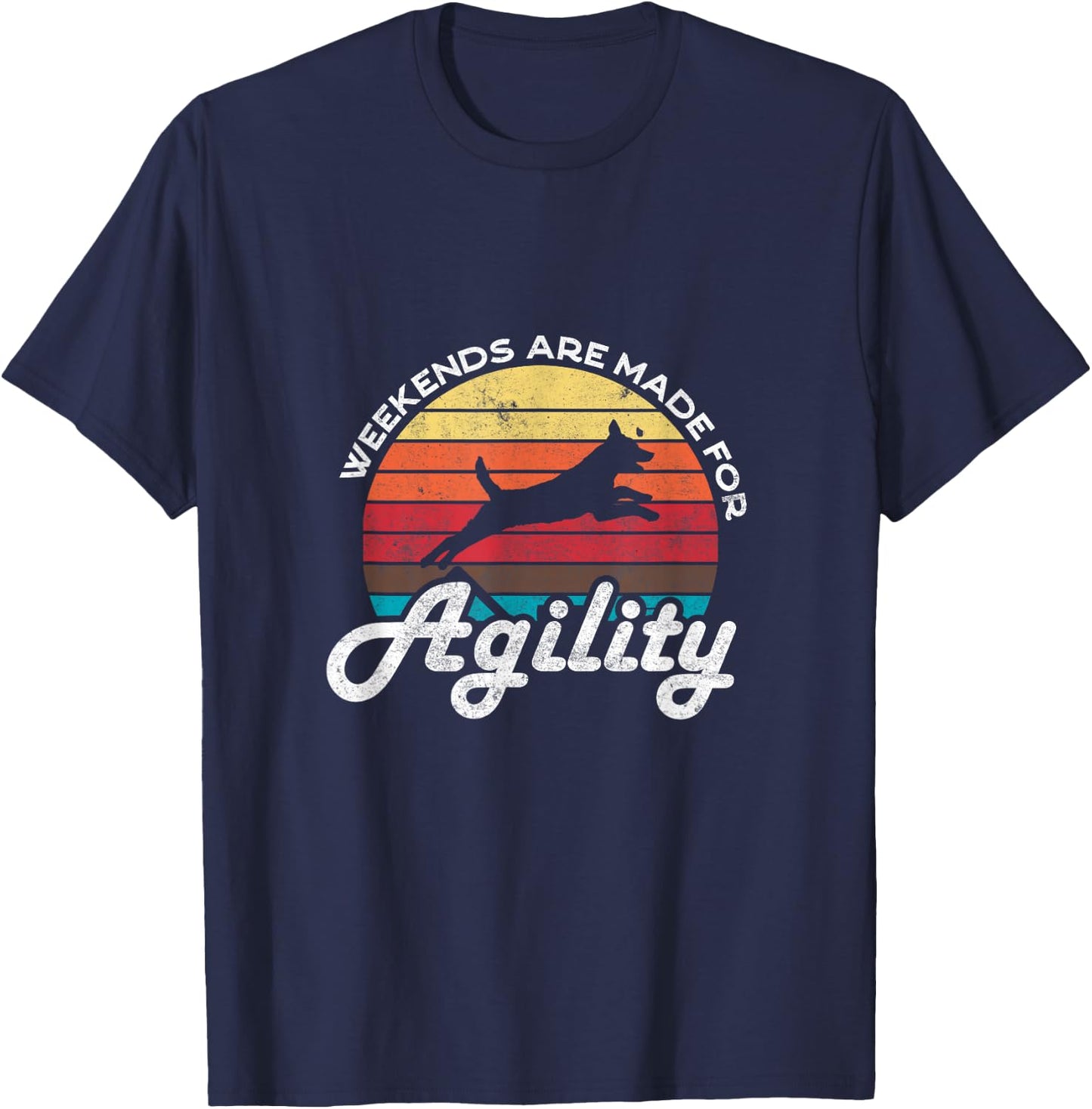 Weekends are made for agility - dog agility training design T-Shirt - T-Shirt | Navy