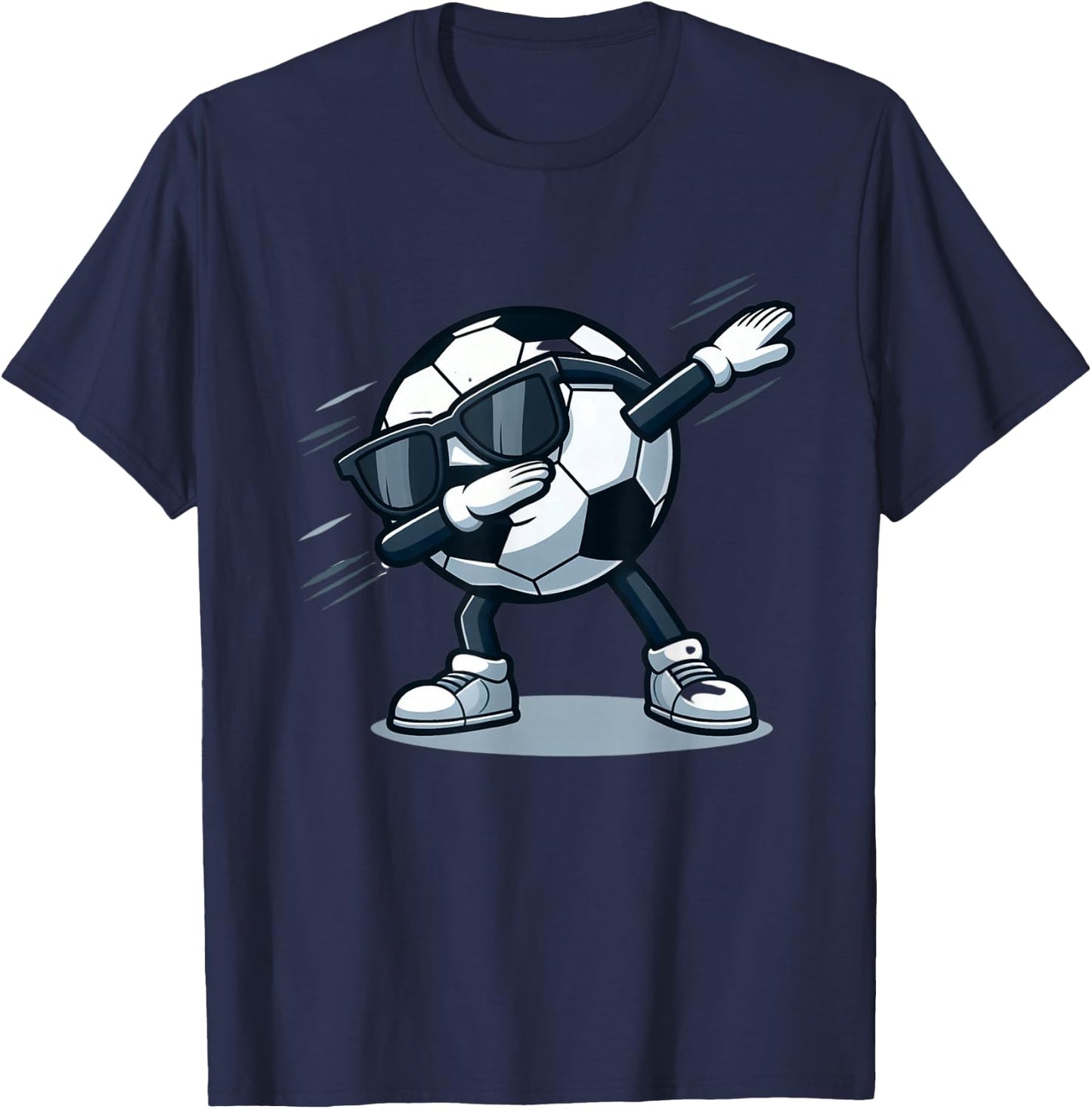 Dabbing Soccer Ball Shirt Funny Boys Men Women Sports Player T-Shirt - T-Shirt | Navy