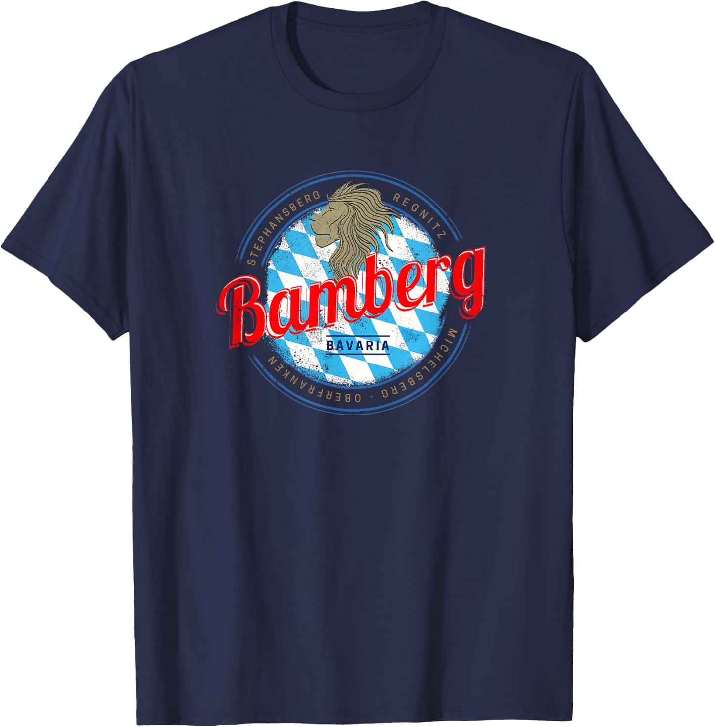 Bamberg Bavaria Upper Franconia Germany City Souvenir T-Shirt - T-Shirt | Navy