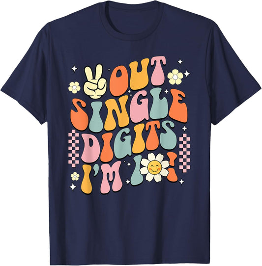 10Th Birthday Peace Out Single Digit Party 10 Year Old T-Shirt - T-Shirt | Navy