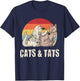 Cats and Tats Tattoo Cute Funny Gift T-Shirt - T-Shirt | Navy