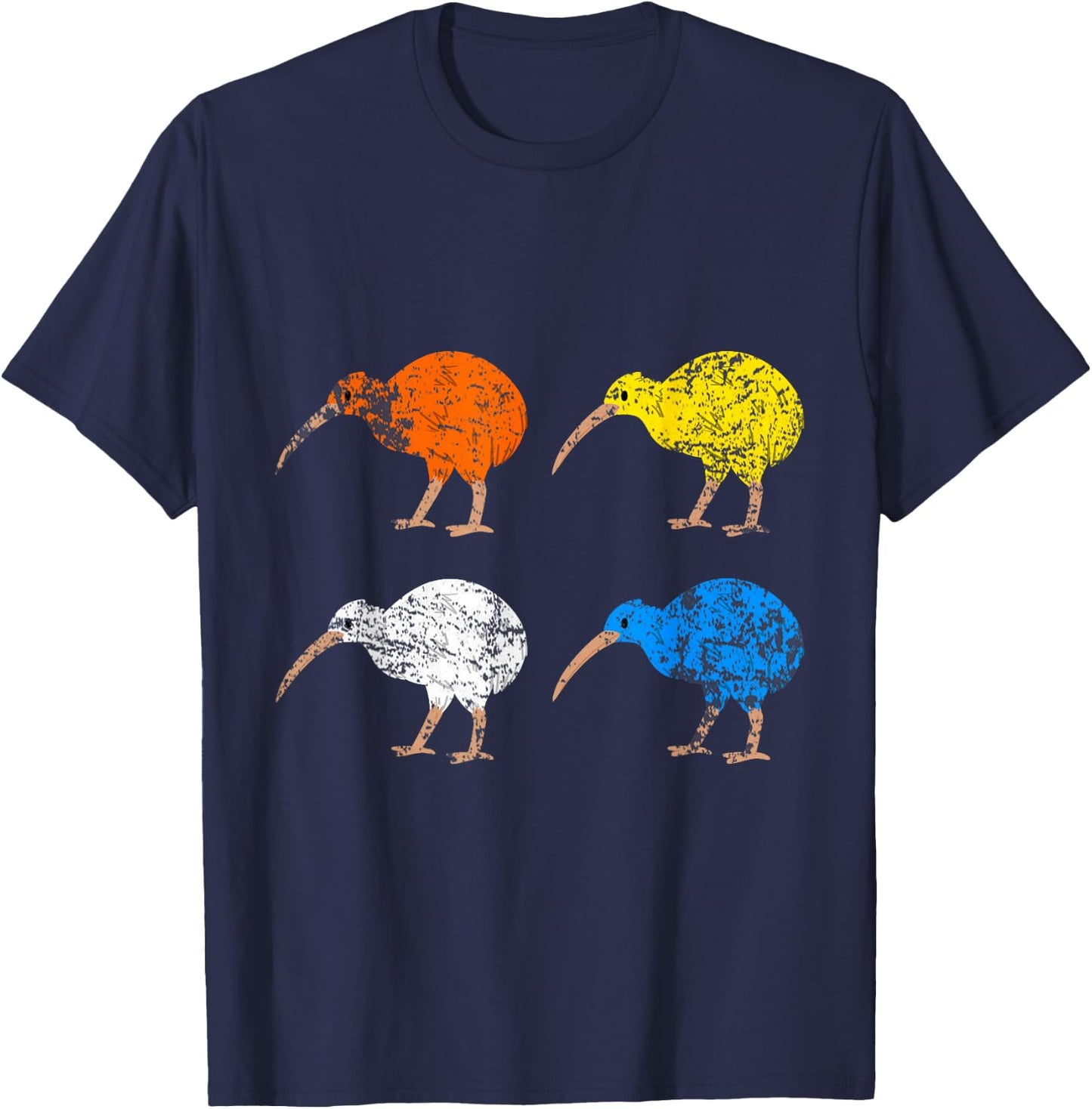 Pop Art Kiwi New Zealand T-Shirt - T-Shirt | Navy