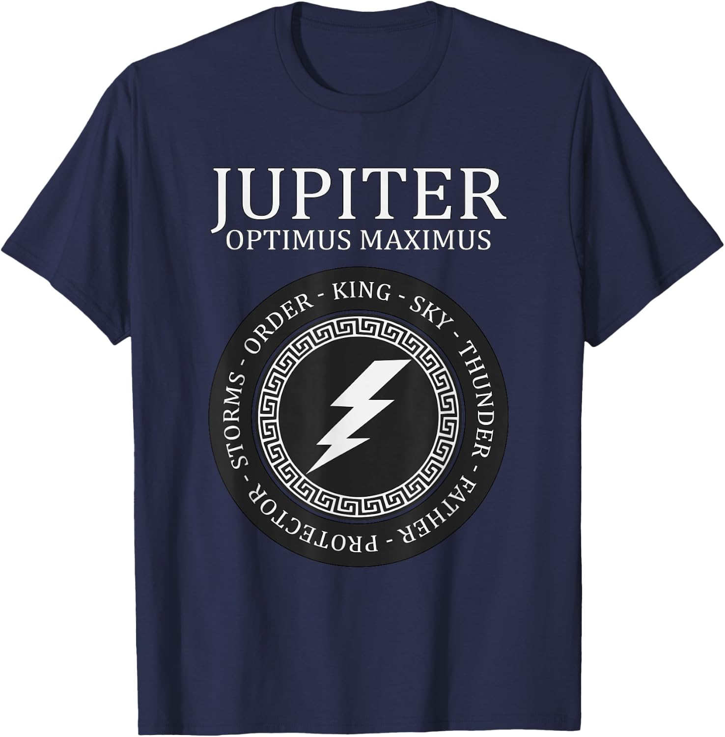 Jupiter Optimus Maximus Ancient Roman God T-Shirt - T-Shirt | Navy
