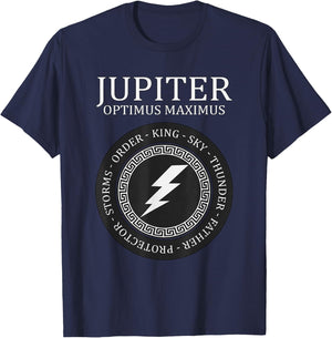 Jupiter Optimus Maximus Ancient Roman God T-Shirt - T-Shirt | Navy